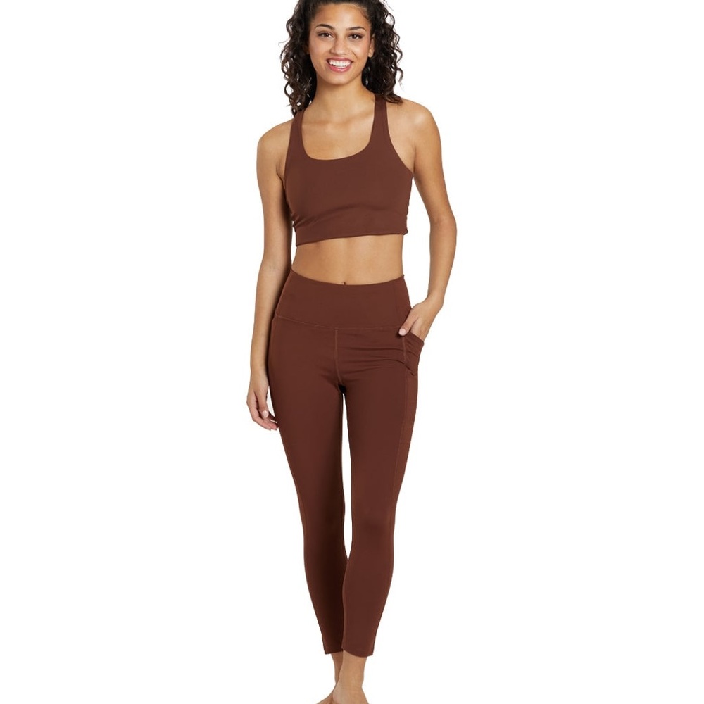 Brown leggings by Girlfriend Collective in Small